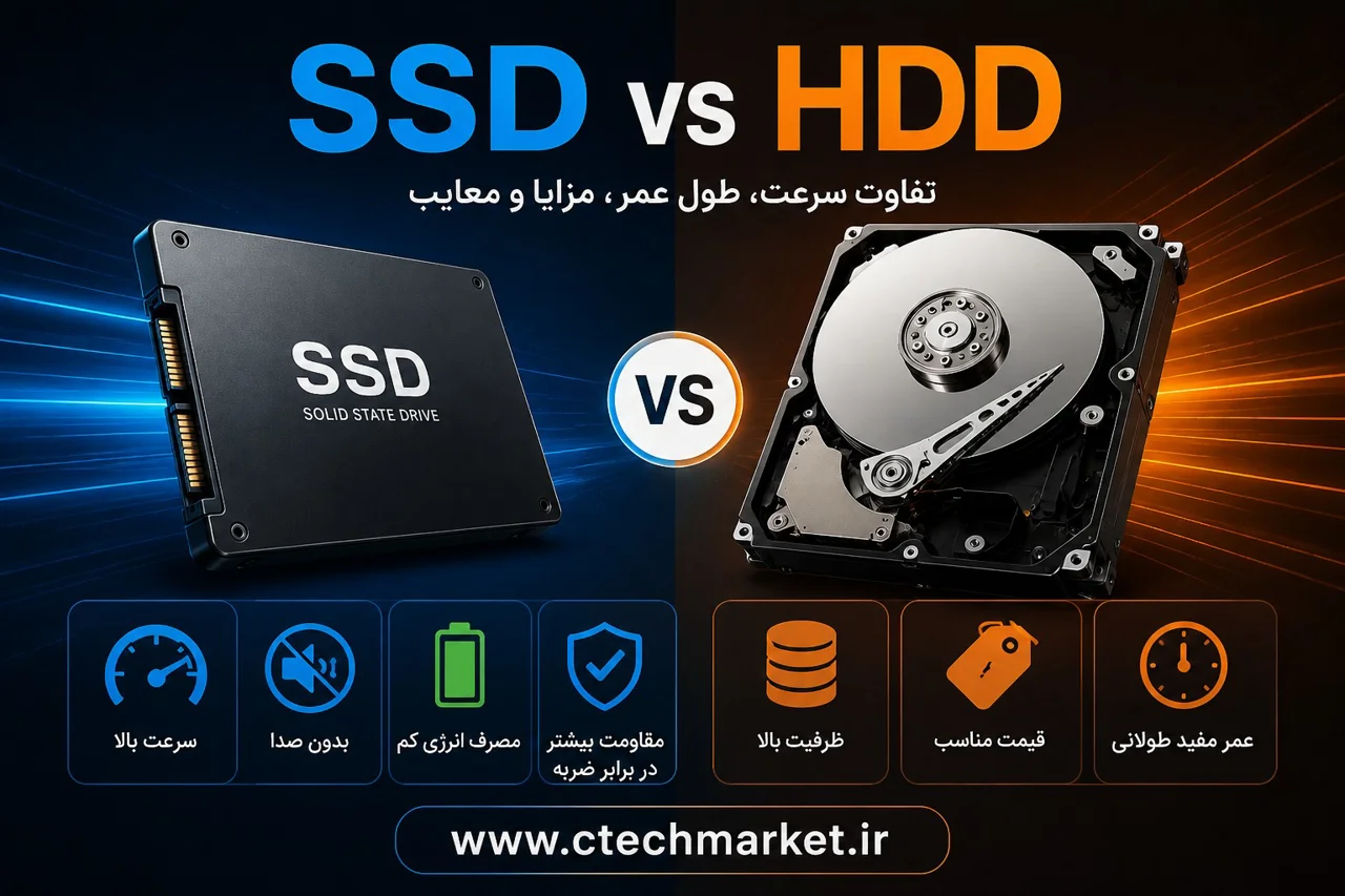 تفاوت هارد SSD و HDD؛ کدام گزینه برای شما مناسب‌تر است؟😁